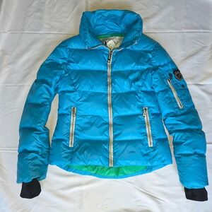 Skea Women's Ski Jacket Goose Down Feather Insulated Waterproof Puffer Coat Sz 4